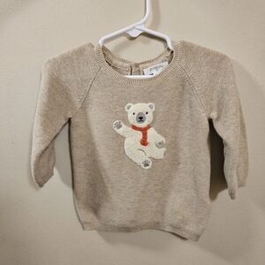 Purebaby Cream Bear Sweater